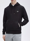 Fred Perry Felpa Cappuccio Tipped Uomo M2643 - Nero