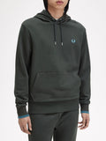 Fred Perry Felpa Cappuccio Tipped Uomo M2643 Nightgreen/ocean - Verde