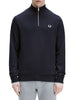 fred perry felpa zip half zip uomo m3574 navy blu 8115072