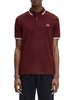 fred perry polo twin tipped uomo m3600 oxblood bordeaux 3241050