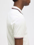 Fred Perry Polo Twin Tipped Uomo M3600 Snwht/bred/nvy - Bianco