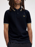 Fred Perry Polo Twin Tipped Uomo M3600 Navy/ecru/honeyc - Blu