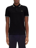 Fred Perry Polo Twin Tipped Uomo M3600 Blk/ecr/lrlwgren - Nero