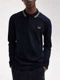 Fred Perry Polo Twin Tipped Uomo M3636 Navy/ecru/honeyc - Blu