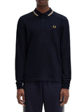 Fred Perry Polo Twin Tipped Uomo M3636 Navy/ecru/honeyc - Blu