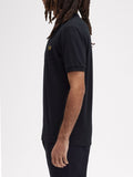 Fred Perry Polo Plain Uomo M6000 Navy/honeycomb - Blu