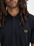 Fred Perry Polo Plain Uomo M6000 Navy/honeycomb - Blu