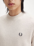 Fred Perry Felpa Crew Neck Uomo M7535 Prrdgemrl/anchgr - Avorio