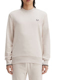 Fred Perry Felpa Crew Neck Uomo M7535 Prrdgemrl/anchgr - Avorio