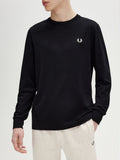 Fred Perry T-shirt Long Sleeve Crew Neck Uomo M8700 - Nero