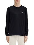 Fred Perry T-shirt Long Sleeve Crew Neck Uomo M8700 - Nero