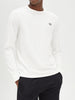 fred perry t shirt long sleeve crew neck uomo m8700 snow white bianco 6635447