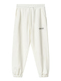 Gaelle Pantalone Jogger Con Logo Donna GAABW01202 Off White - Bianco