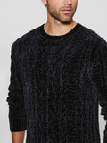 Guess Maglione Egidio Cable Chen Uomo M4BR25Z3HH2 - Nero