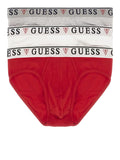 Guess Slip Brian Hero Brief 3Pack Rosso Bianco Grigio Uomo U97G00KCD31 - Multicolore