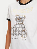 Guess T-shirt Midge Logo Bear Donna V4BI02K8FQ4 - Bianco