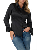 Guess Camicia Classica Camicia Fernanda Corset Donna W3BH66WFQC2 - Nero