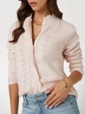 Guess Cardigan Crochet Macie Donna W4BR0LZ3LG0 Low Key Pink - Rosa