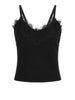 guess top mena lace trim donna w4br71z3j12 nero 2095162