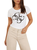 Guess T-shirt 4G Logo Donna W4YI37J1314 - Bianco