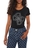 Guess T-shirt 4G Logo Donna W4YI37J1314 - Nero