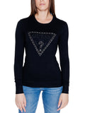 Guess Maglia Maglione Rylie Triangle Logo Donna W4YR31Z2NQ2 - Nero