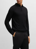 Hugo Boss Pullover Collo Polo Lancione Uomo 50476355 Black - Nero