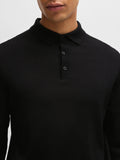 Hugo Boss Pullover Collo Polo Lancione Uomo 50476355 Black - Nero