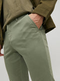 Jack e Jones Pantalone Chino Tmarco Bowie Uomo 12150148 Deep Lichen Green - Verde