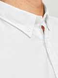 Jack e Jones Camicia Uomo 12192150 White Slim Fit - Bianco