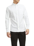 Jack e Jones Camicia Uomo 12192150 White Slim Fit - Bianco