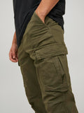 Jack e Jones Pantalone Cargo Tace Tucker Uomo 12216664 Olive Night Solid - Verde