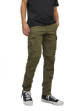 Jack e Jones Pantalone Cargo Tace Tucker Uomo 12216664 Olive Night Solid - Verde