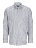 Jack e Jones Camicia Uomo 12238582 Dark Navy Slim Fit - Grigio