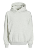 Jack e Jones Felpa Cappuccio Eurban Edge Bianco Uomo 12259944 White Melange - Grigio