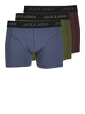 Jack e Jones Boxer Jerry Solid Uomo 12263880 Cypress Vineyard Wine - Nights - Multicolore