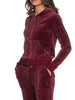 juicy couture felpa zip robertson donna vejb70001 tawny port bordeaux 4326893