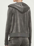 Juicy Couture Felpa Zip Robertson Donna VEJB70001 Charcoal Marl - Grigio