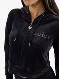 Juicy Couture Felpa Zip Regal Madison Donna VIJB80422 Black - Nero