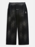 Juicy Couture Pantalone Jogger Gideon Wide Leg Unisex VIJDK0524 Black Abstract Bleach - Nero