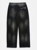 Juicy Couture Pantalone Jogger Gideon Wide Leg Unisex VIJDK0524 Black Abstract Bleach - Nero