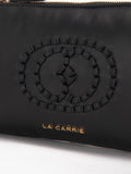 La Carrie Borsa a Tracolla Woven Logo Double Donna 142P-AA-104-LEA - Nero