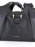 La Carrie Borsa a Mano Drilled Logo Big Donna 142P-CB-146-TBL - Nero