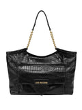 Love Moschino Borsa Shopper Soft Croco Donna JC4286PP0LKF0 - Nero