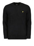 Lyle & Scott Maglione Shoulder Detail Crew Uomo KN1925V Jet Black - Nero