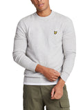 Lyle & Scott Pullover Merino Crew Neck Uomo KN2110V Light Grey Marl - Grigio