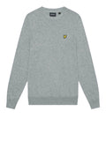 Lyle & Scott Pullover Cotton Merino Crew Uomo KN2110V Mid Grey Marl - Grigio