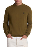 Lyle & Scott Pullover Maglione Merino Crew Neck Uomo KN2110V Olive - Verde