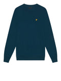 Lyle & Scott Pullover Cotton Merino Crew Uomo KN2110V Apres Navy - Blu