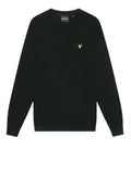 Lyle & Scott Pullover Cotton Merino Crew Uomo KN2110V Jet Black - Nero